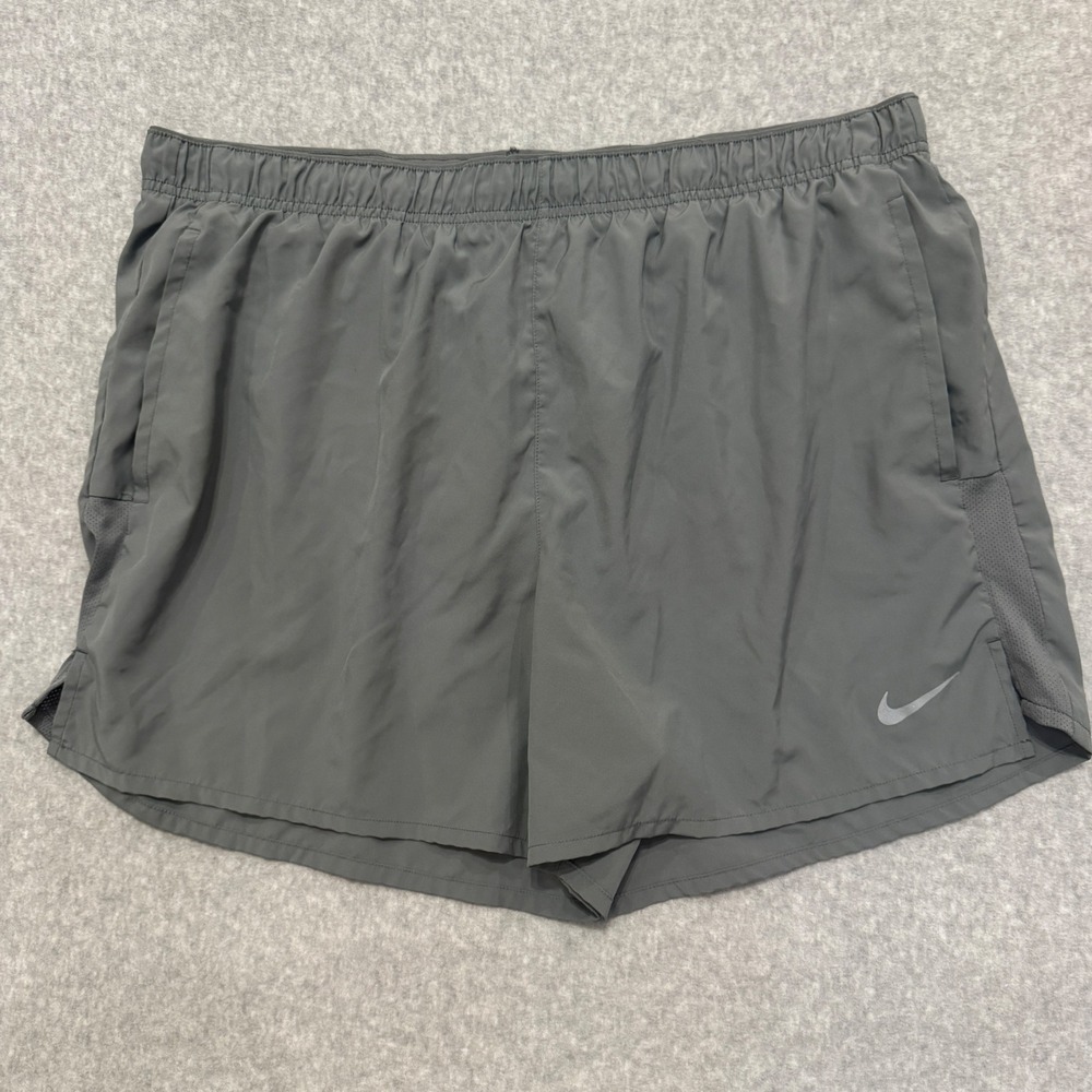 Nike Mens Dri-FIT Challenger 5 Inch Running Shorts Gray XXL